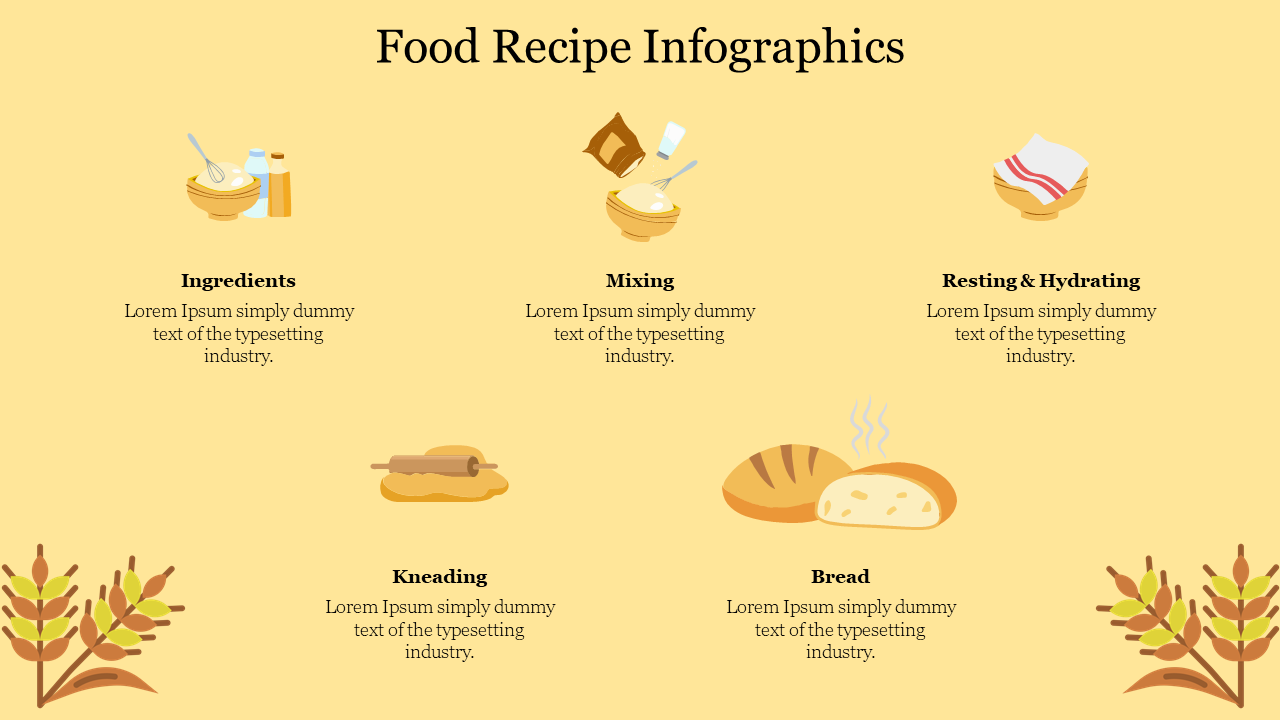 Creative Food Recipe Infographics PowerPoint Presentation